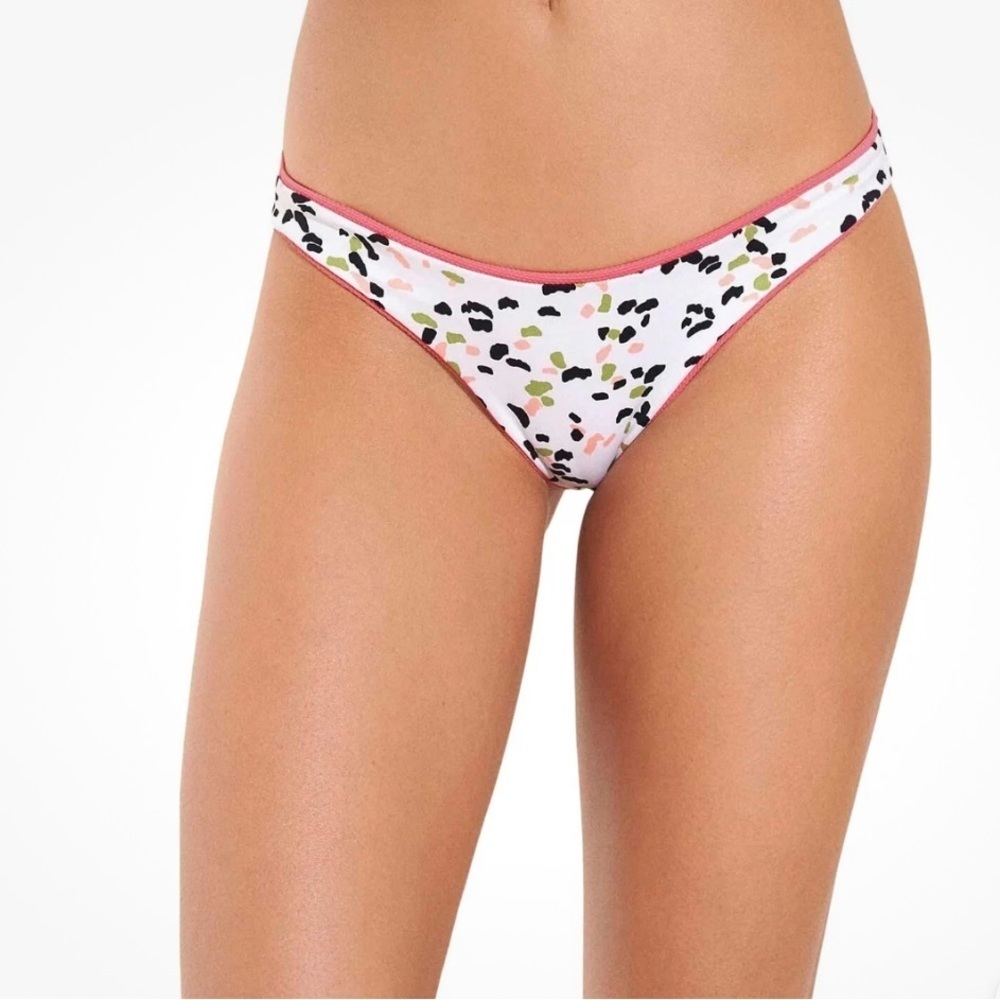 MAAJI |  'Lipstick Rose Flirt' Thin Side Reversible Bikini Bottoms, Size L, NWT